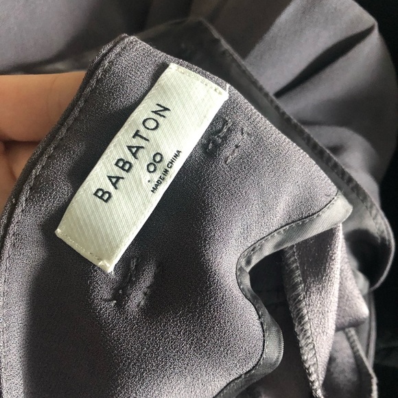 Aritzia Babaton high waisted pants pleats pockets - Picture 2 of 4